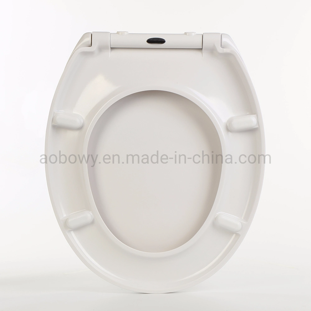 Elongated Toilet Seat, Slow Close Toilet Seat with Cover, Easy to Install &amp; Clean, Removable, Suitable to Elongated or Oval Toilets, Plastic, White