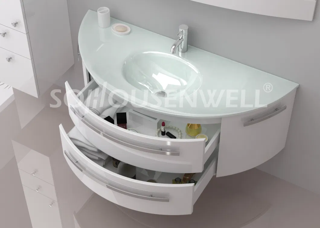 Bathroom Cabinet PVC Big White One Size Vanity