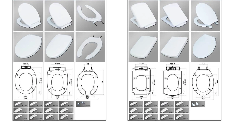 Universal Size Oval/ Round Shape with Printed UF Plastic Toilet Seat