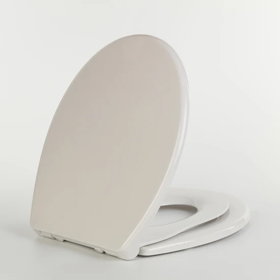 Elongated Toilet Seat, Slow Close Toilet Seat with Cover, Easy to Install & Clean, Removable, Suitable to Elongated or Oval Toilets, Plastic, White