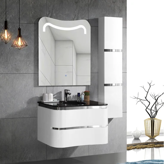 Popular Solid PVC Cabinet Bathroom Vanity for Small Size Toilet